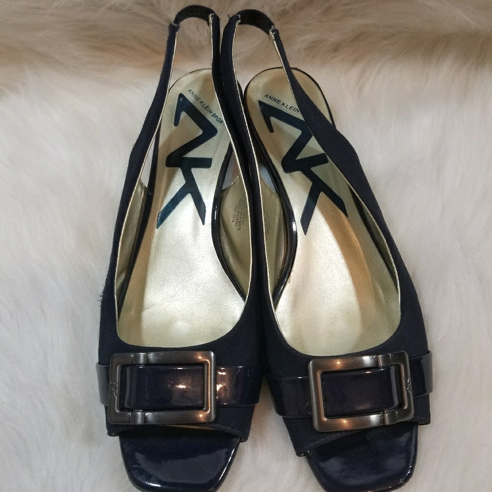 Anne Klein  Akburle Wo Shoe Sz 8M Open Toe Slingba